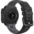 Pasek silikonowy dwukolorowy do Garmin Instinct – szaro-czarny