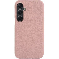 Etui skórzane do Samsung Galaxy A54, Genuine Leather, różowe