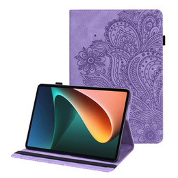 Etui do Lenovo Tab M10 Plus 10.6 Gen 3 TB-125F TB-128F, With stand, flower, fioletowe