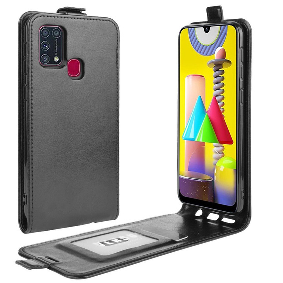 Etui z klapką do Samsung Galaxy M31, Flip, czarne