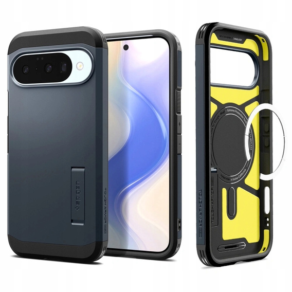 Etui Spigen do Google Pixel 10/10 Pro, Tough Armor Mag MagSafe, Metal Slate