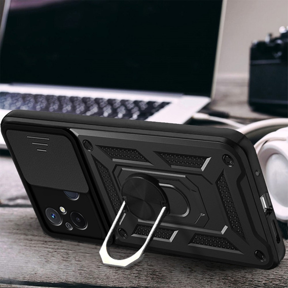 Etui pancerne do Xiaomi Redmi 12C, CamShield Slide, czarne
