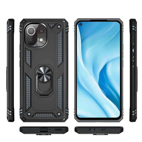 Etui pancerne do Xiaomi Mi 11 Lite / Mi 11 Lite 5G / 11 Lite 5G NE, Nox Case Ring, czarne