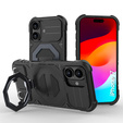 Etui pancerne do iPhone 17, do MagSafe, z podstawką, czarne