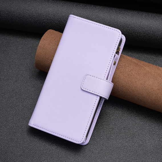 Etui z klapką do Samsung Galaxy A25 5G, Wallet Zipper Pocket, fioletowe