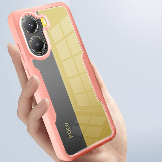 Etui do Xiaomi Poco X7 Pro 5G, Shockproof, z folią, różowe