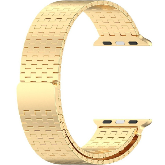 Stalowa Bransoleta do Apple Watch 1/2/3/4/5/6/7/8/9/10/11/SE Ultra 1/2/3 42/44/45/46/49mm, Złota