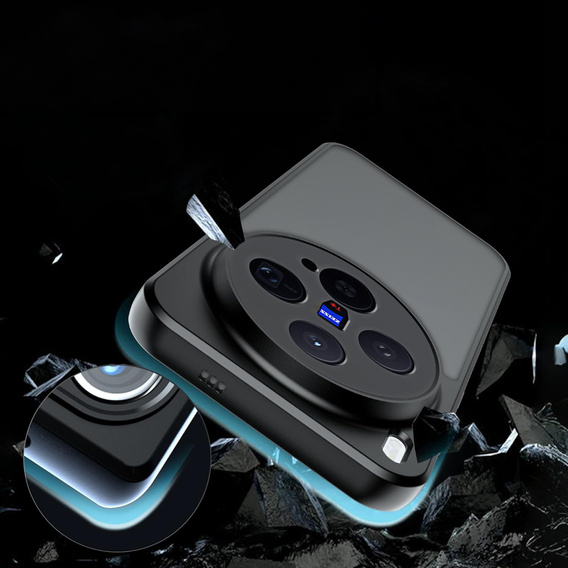 Etui do Vivo X300, Fusion Hybrid, matowe czarne