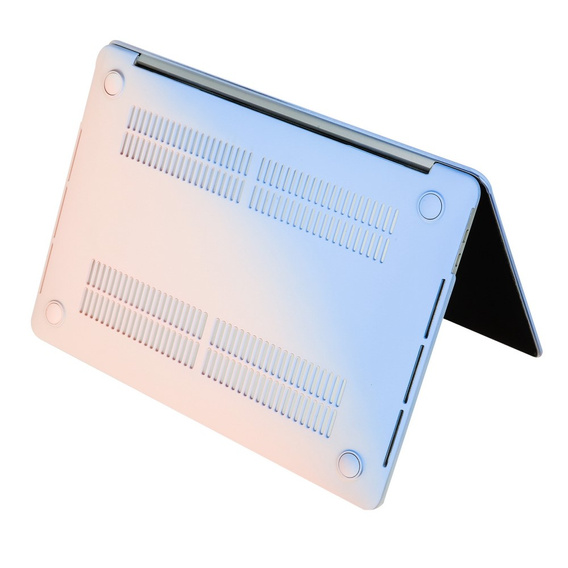 Etui ochronne do Macbook Air 13 (A2681) 2022 / Macbook Air 13 M3 (A3113) 2024 / M4 2025, HardShell, różowe / niebieskie