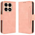 Etui z klapką do Xiaomi 15T, Card Slot, różowe