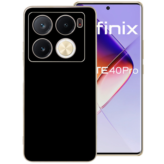 Etui do Infinix Note 40 Pro, Glamour CamShield, czarne