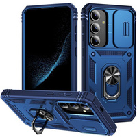 Etui pancerne do Samsung Galaxy S24+ Plus, CamShield Slide, niebieskie