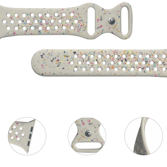 Pasek Silikonowy do Apple Watch 1/2/3/4/5/6/7/8/9/10/11/SE Ultra 1/2/3 42/44/45/46/49mm, Beżowy