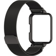 Pasek Bransoleta Milanese z Etui do Xiaomi Redmi Watch 2 Lite, Czarny