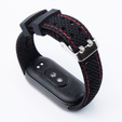 Pasek Silikonowy do Xiaomi Smart Band 10 / 9 / 8, Czarny / Czerwony