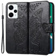 Etui z klapką do Xiaomi Poco F5, Butterfly, czarne