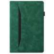 Etui biznesowe z eko-skóry do Samsung Galaxy Tab S10 Lite / S10 FE / S9 FE / S9 / S8 / S7 – zielone
