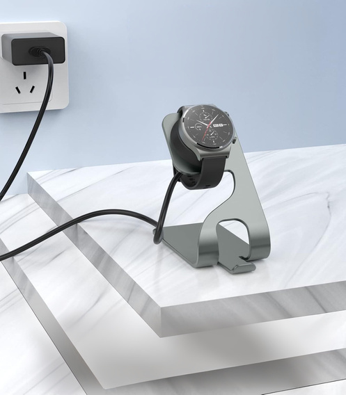 Ładowarka USB Stacja Dokująca do Huawei Watch 3 / 3 Pro / GT 2 Pro, Szara