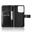 Etui z klapką do Motorola Moto G15 / Motorola Moto G15 Power, Crazy Horse Wallet, czarne