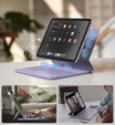 Etui z klawiaturą do iPad 11" 2025 A16 (11 gen.) / iPad 10.9" 2022 (10 gen.), Dexnor Magnetic Keyboard Touchpad, fioletowe