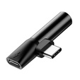 Adapter Audio Baseus USB‑C do Mini‑Jack 3,5 mm – czarny