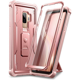 Etui pancerne do Samsung Galaxy S9 Plus, Dexnor Full Body, różowe rose gold
