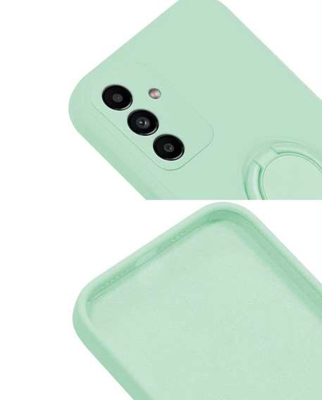 Zestaw Etui do Samsung Galaxy A04S / A13 5G, Smooth Ring, Zielone + Szkło