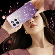 Etui do Motorola Moto G56 5G, Glitter Flower, fioletowe