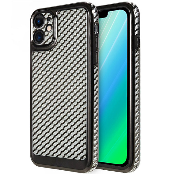 Etui do iPhone 12 Carbon Slim Case Obudowa, Czarne