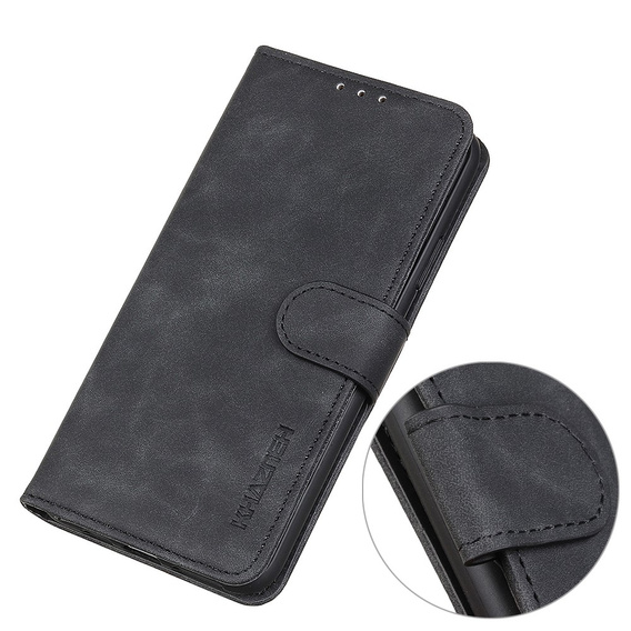 Etui Wallet do Oppo A93 5G/A54 5G/A74 5G, KHAZNEH, Vintage, Black