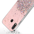 Etui do Samsung Galaxy A20E, Glittery, różowe