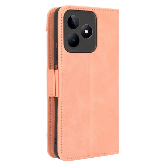 Etui z klapką do Realme Note 50, Card Slot, różowe