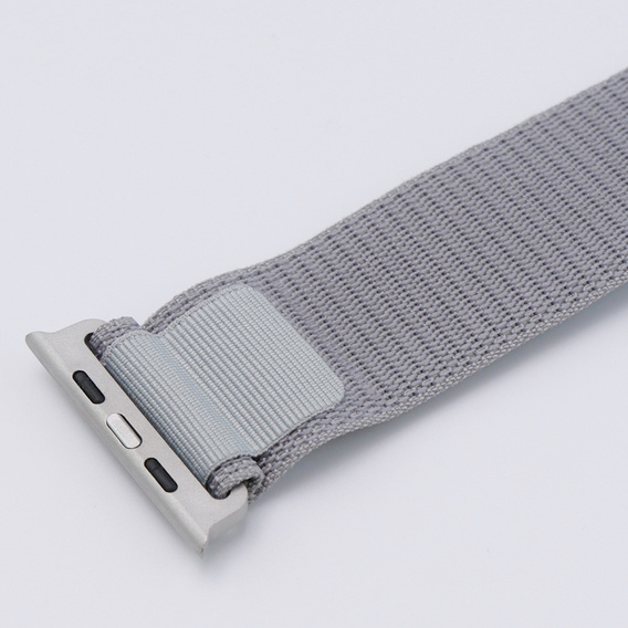 Pasek Nylonowy do Apple Watch 1/2/3/4/5/6/7/8/9/10/11/SE Ultra 1/2/3 42/44/45/46/49mm, Szary