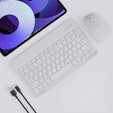 Zestaw bezprzewodowa klawiatura z myszką Bluetooth, biały