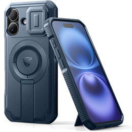 Etui Dexnor MagSafe do iPhone 16 magnetyczne z przesuwaną osłoną aparatu – niebieskie