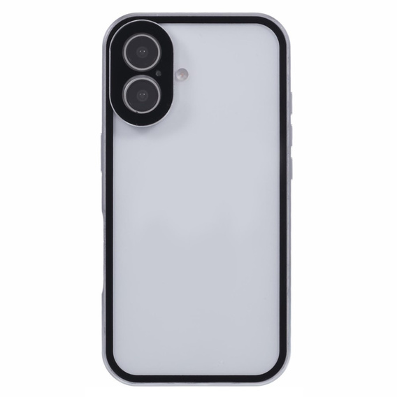 Etui do iPhone 16, Magnetic Dual Glass, srebrne