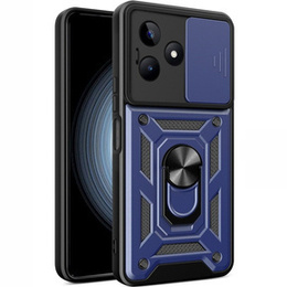 Zestaw Etui pancerne do Realme C53 4G, CamShield Slide, niebieskie + Szkło