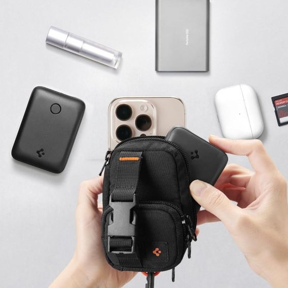 Organizer magnetyczny SPIGEN Snap Zip MagSafe Pouch - Black