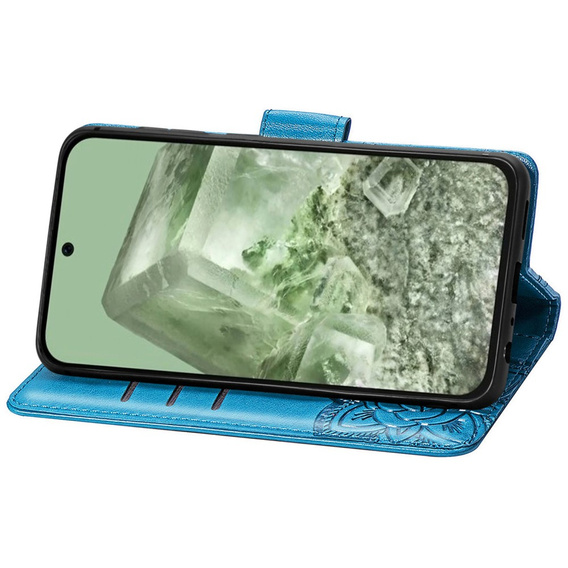 Etui z klapką do Google Pixel 8A, Butterfly, niebieskie