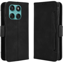Etui z klapką do Motorola Edge 60 Fusion, Card Slot, czarne