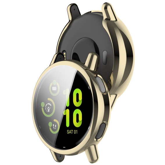 2w1 Etui z Osłoną na ekran do Garmin Vivoactive 5, Złote