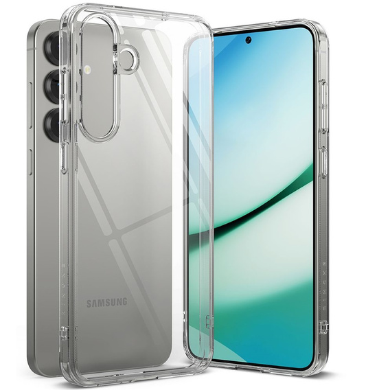 Etui Ringke Fusion do Galaxy S25+ Plus, Clear + Szkło Hartowane 9H