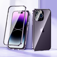 Etui do iPhone 15 Pro, ERBORD Glass Armor 360, fioletowe