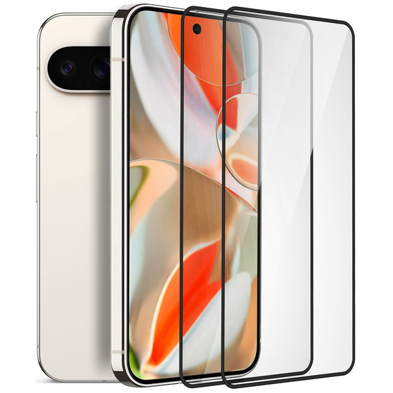 2x Szkło Hartowane do Google Pixel 9 Pro XL, ERBORD 3D pełne, szybka na cały ekran