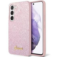 Etui GUESS do Samsung Galaxy S24+ Plus, Glitter Script Hardcase, różowe