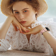 3x Pasek Silikonowy do Apple Watch 1/2/3/4/5/6/7/8/9/10/11/SE 38/40/41/42mm, kwiatki beżowy/różowy/czarny