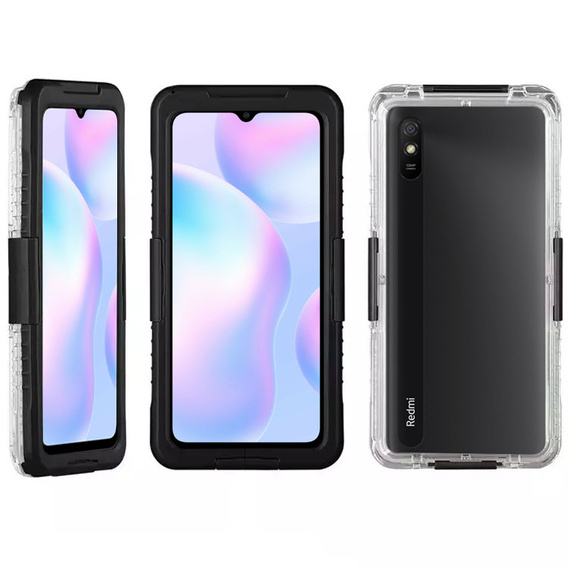 Etui Wodoodporne IP68 do Xiaomi Redmi 9A, Black