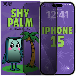 Szkło Hartowane Prywatyzujące Shy Palm do iPhone 15
