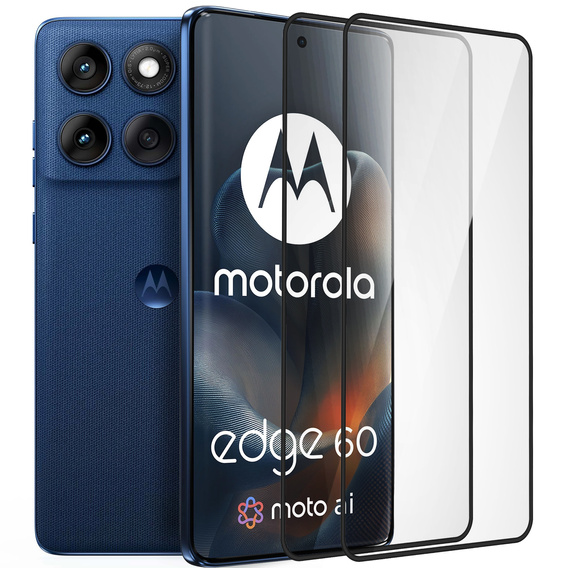 2x Szkło Hartowane do Motorola Edge 60, ERBORD 3D pełne, szybka na cały ekran