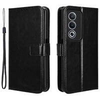 Etui z klapką do Oppo A80, Crazy Horse Wallet, czarne